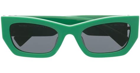 Grüne Linsen Miu Glimpse Sonnenbrille 